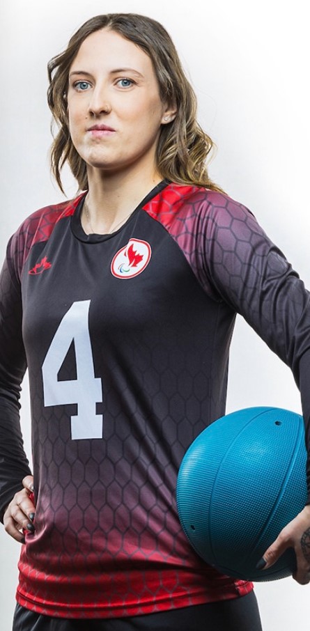 Meghan Mahon, a Team Canada goalball athlete. Image courtesy of the Canadian Paralympic Committee.