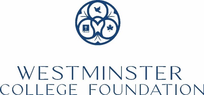 A logo with a circular crest and the words "Westminster College Foundation" centred underneath.