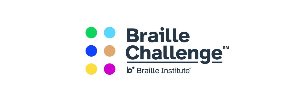 Le Braille Challenge (Défi braille) de la Braille Institute logo.