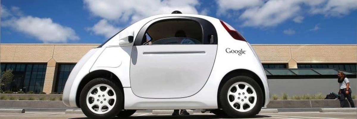  La voiture autonome de Google est présentée lors d'une démonstration. Photo de CBC
