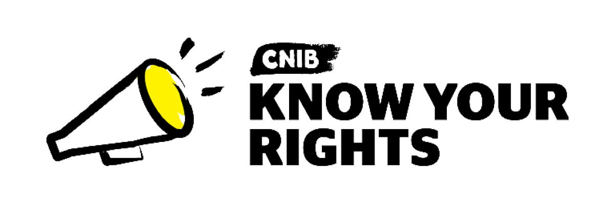 CNIB Know your Rights logo