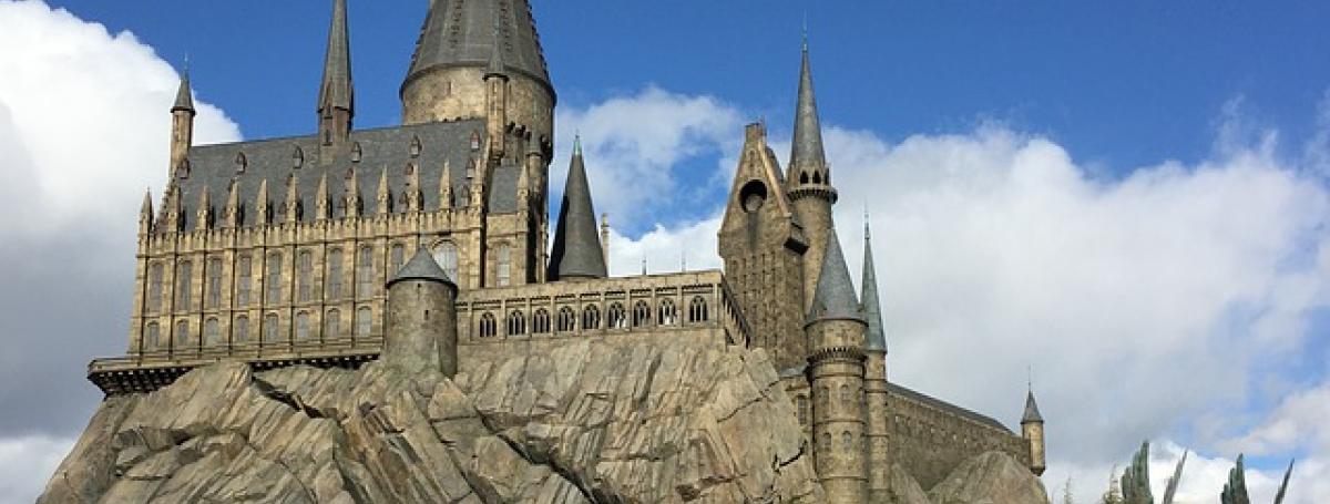 The Hogwarts castle at Universal Studios in Florida.