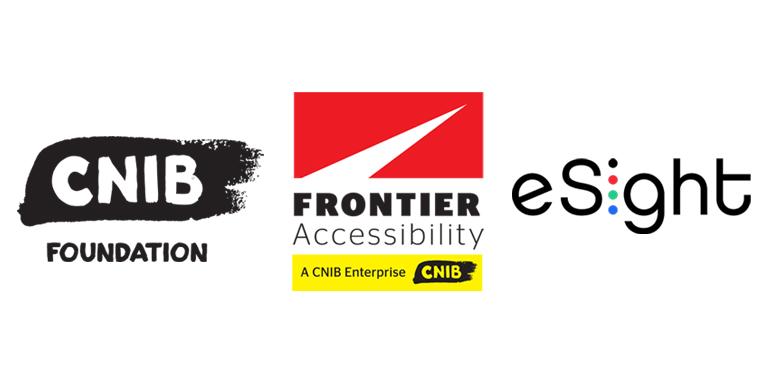 CNIB Foundation, Frontier Accessibility, and eSight logos.