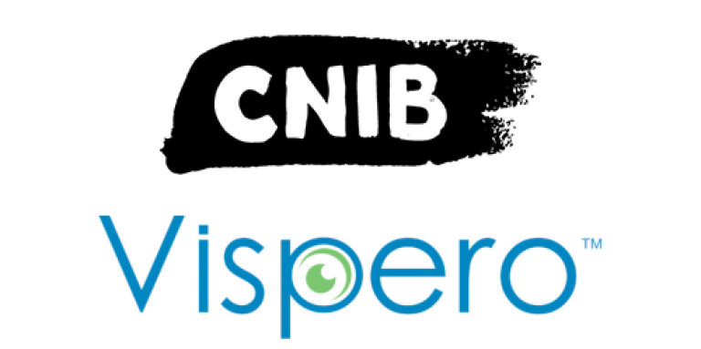 The CNIB Logo and the Vispero Logo 
