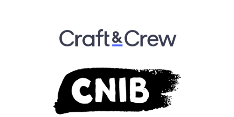 Craft and Crew Logo and CNIB logo