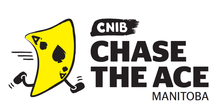 CNIB Chase the Ace logo with a playing card and the words Chase the Ace Manitoba