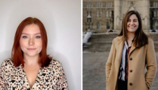 Gros plans de visages professionnels de Trisha Légère-Leblanc (à gauche) et Matteya Wendling (à droite).